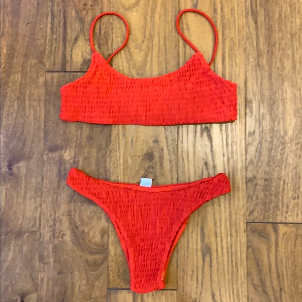 Red bikini set